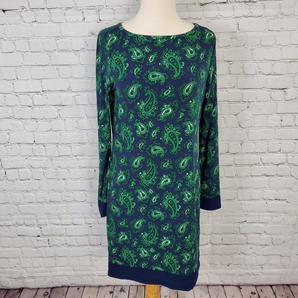 MICHAEL Michael Kors Navy Green Paisley Dress S NW